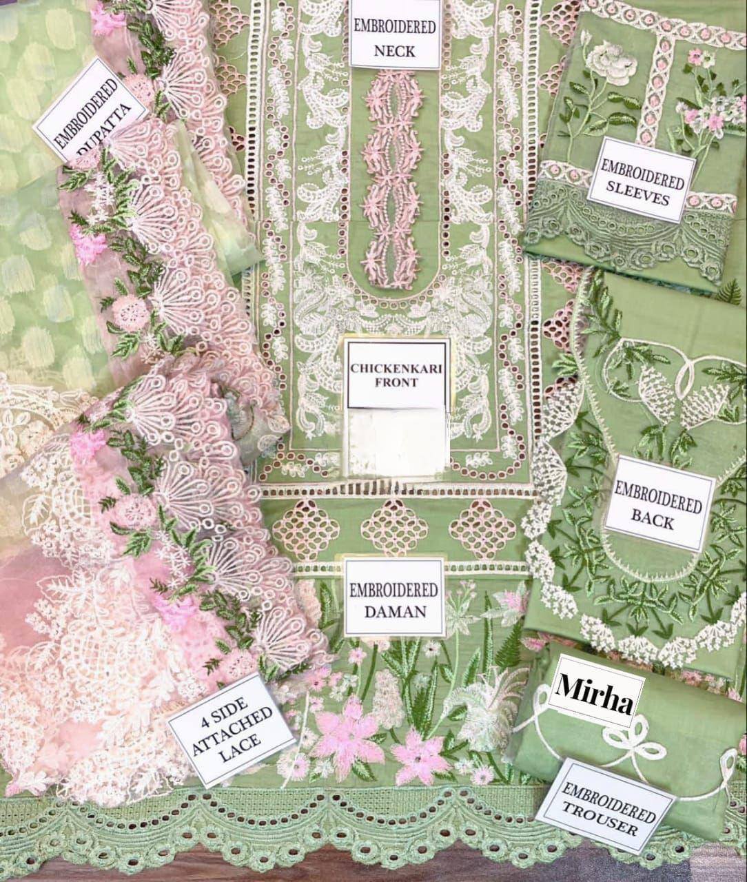 CRIMSON Premium Chikankari Jacquard 3PC Suit with Heavy Embroidery & Cutwork Dupatta