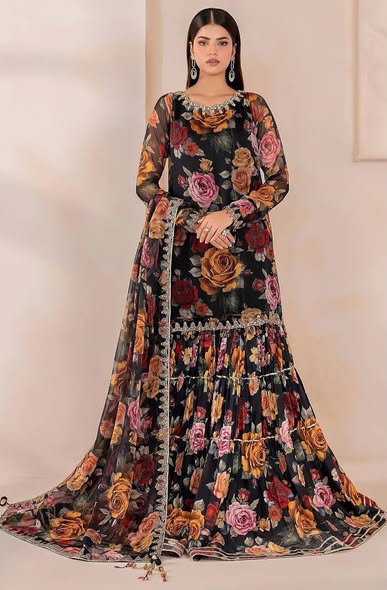 Baroque Inspired Floral Printed Lawn 3PC Suit with Premium Bamber Dupatta – Summer Collection 2026