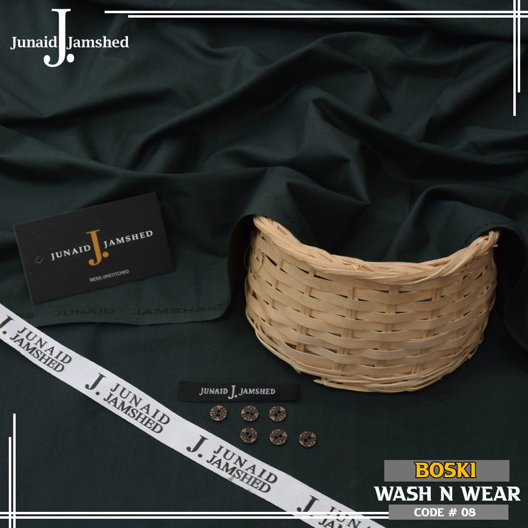 Premium Boski Wash & Wear Unstitched Suit – 4 Meter Summer Fabric for Men | Soft Finish | 14 Colors Available