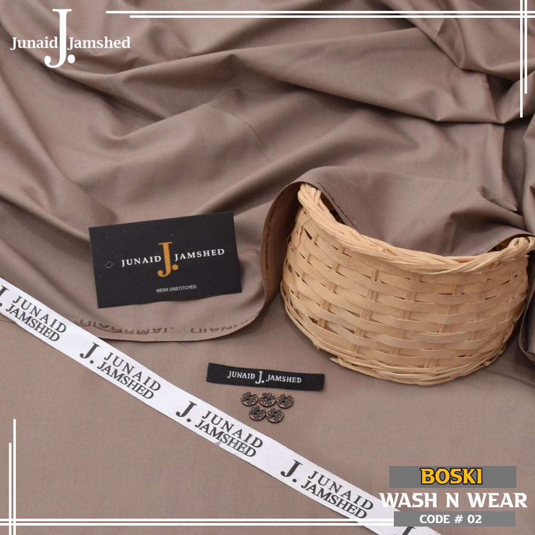 Premium Boski Wash & Wear Unstitched Suit – 4 Meter Summer Fabric for Men | Soft Finish | 14 Colors Available