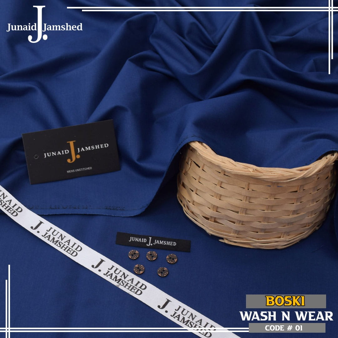 Premium Boski Wash & Wear Unstitched Suit – 4 Meter Summer Fabric for Men | Soft Finish | 14 Colors Available