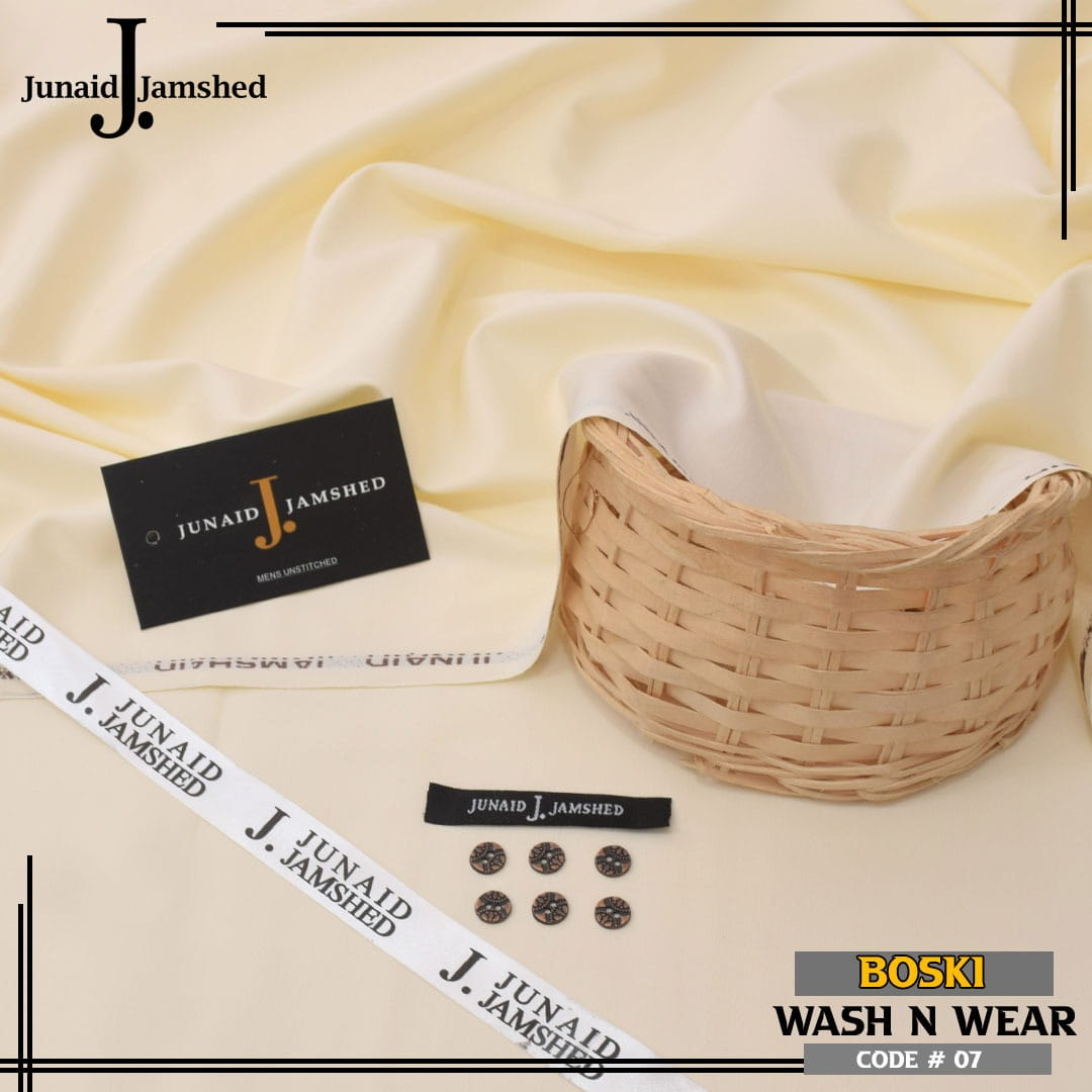 Premium Boski Wash & Wear Unstitched Suit – 4 Meter Summer Fabric for Men | Soft Finish | 14 Colors Available