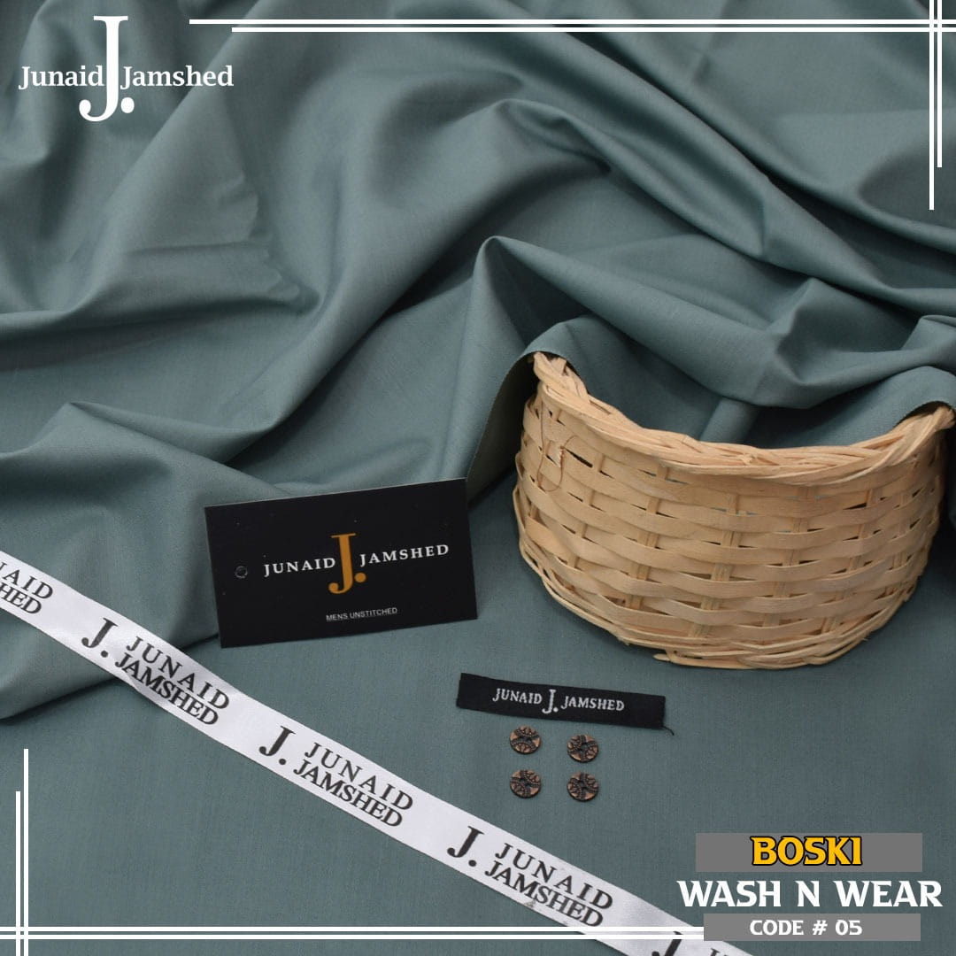 Premium Boski Wash & Wear Unstitched Suit – 4 Meter Summer Fabric for Men | Soft Finish | 14 Colors Available